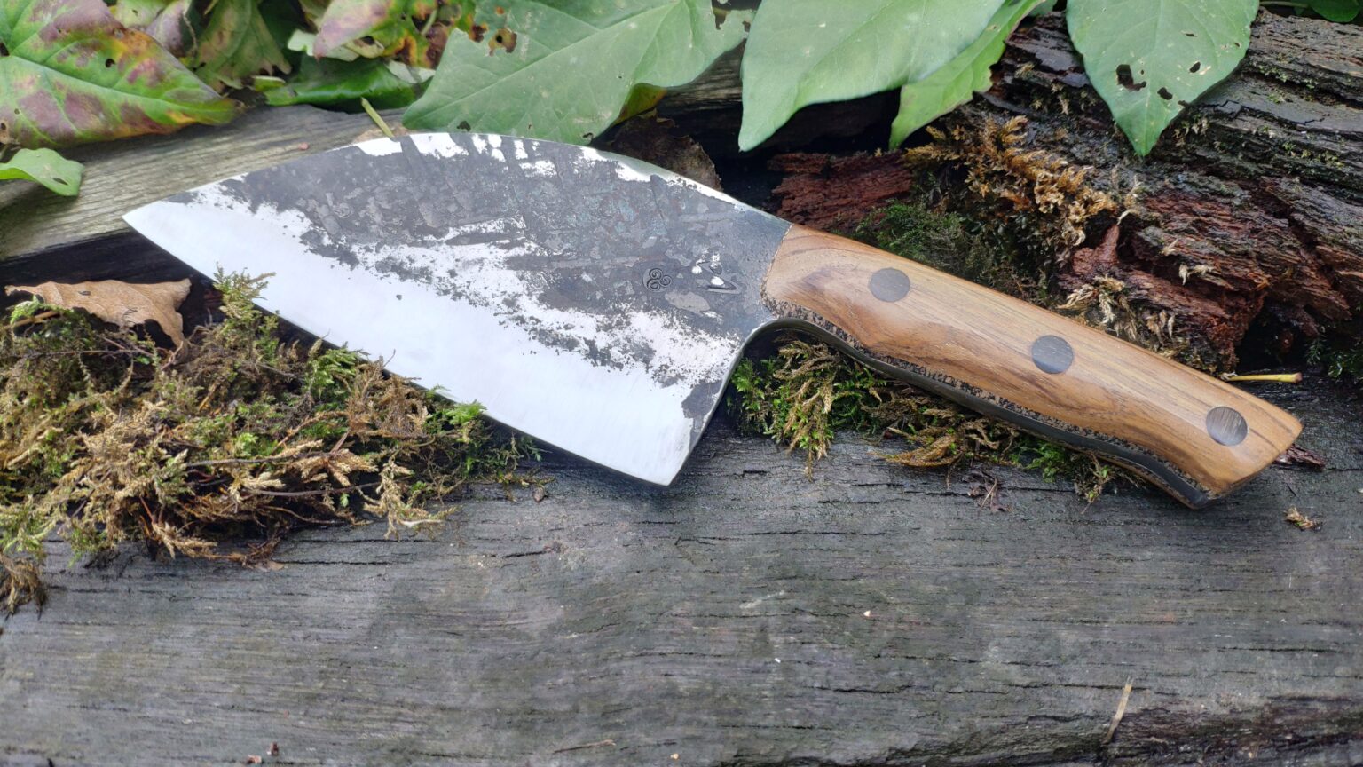 Serbian Style Kitchen Knife with Teak Handle