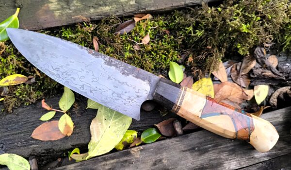 Hand Forged Chef Knife — Suminigashi Steel 23 Layer - Image 2