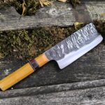 Hand Forged Nakiri Style Kitchen Knife (#38)