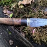Hand Forged Damascus Steel Bushcraft Knife (#44)