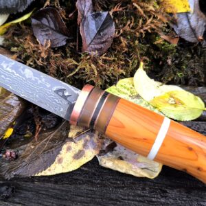 Custom Hand Forged Puukko Knife — 67 layer Vg10 Stainless steel  (#58)