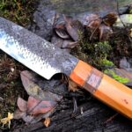 Hand Forged Kitchen Knife — Recycled Steel (#61)