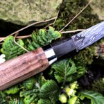 Damascus Steel Pairing Knife - Hand Forged — Walnut Handle (#64)