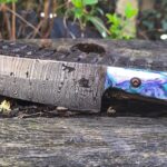 Damascus Steel Nakiri — Full Tang with Acyrlester handle (#66)
