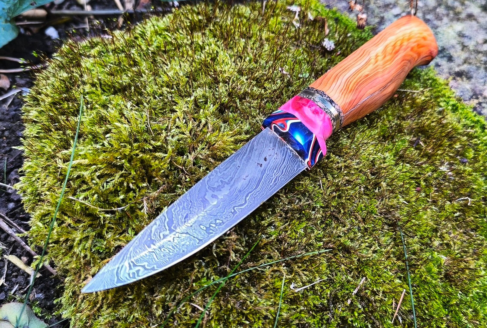 Damascus Steel Pairing Knife - Hand Forged (#82) - Image 2
