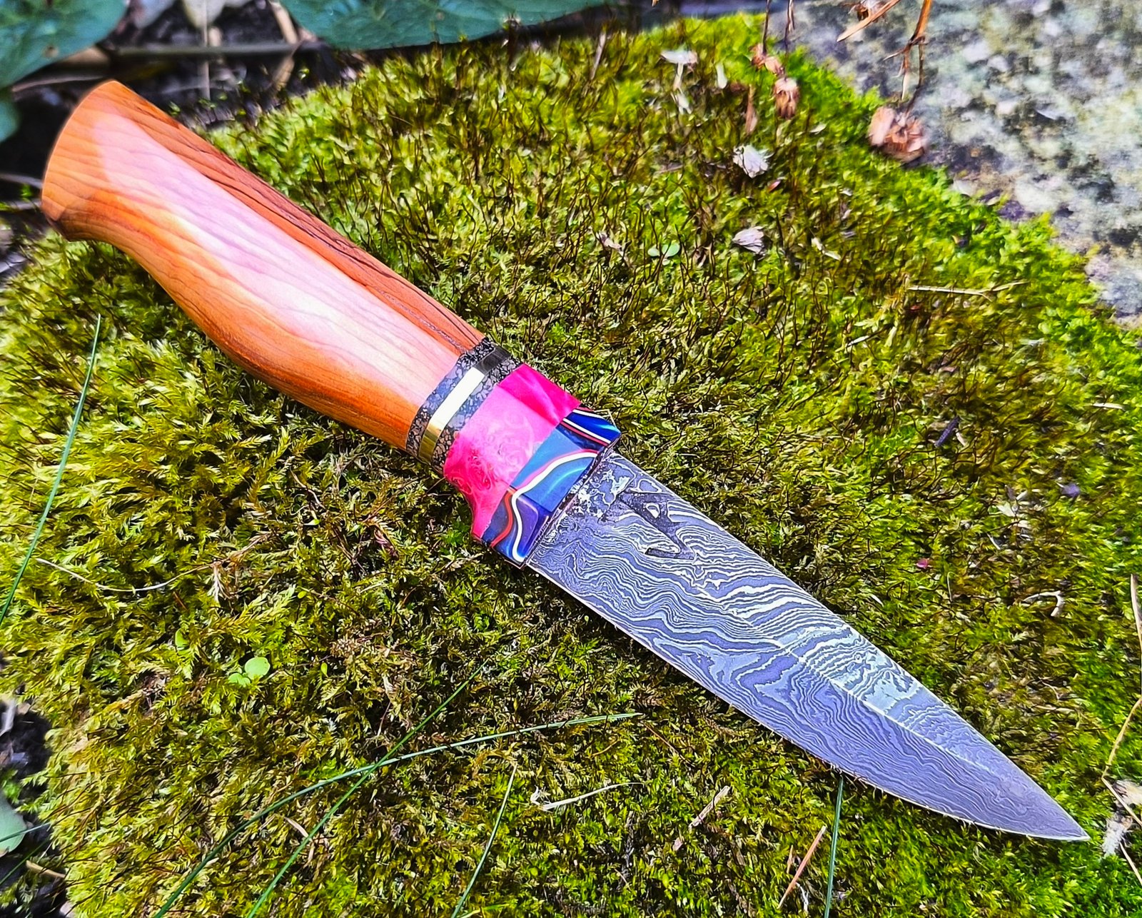 Damascus Steel Pairing Knife - Hand Forged (#82) - Image 4