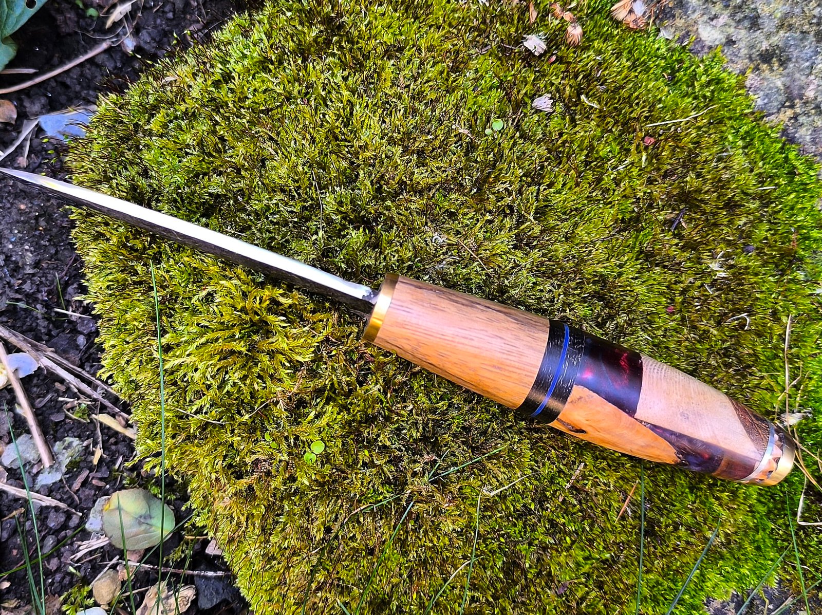 Spear Point Bushcraft Knife — Hand Forged Stainless Steel (#83) - Image 8