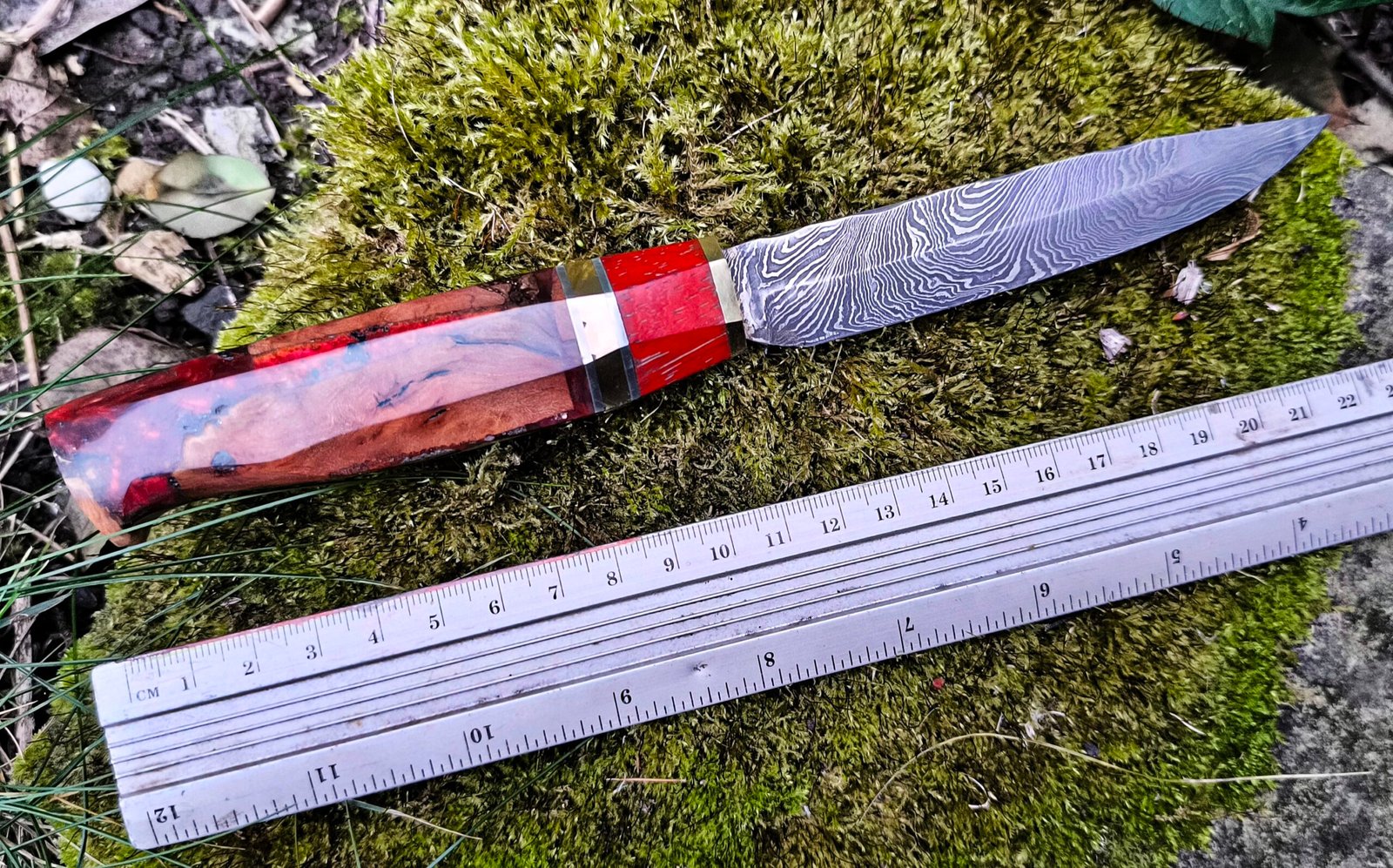 Hand Forged Damascus Steel Pairing Knife (#84) - Image 7